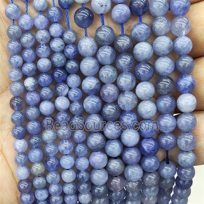 Natural Tanzanite Beads Blue Smooth Round