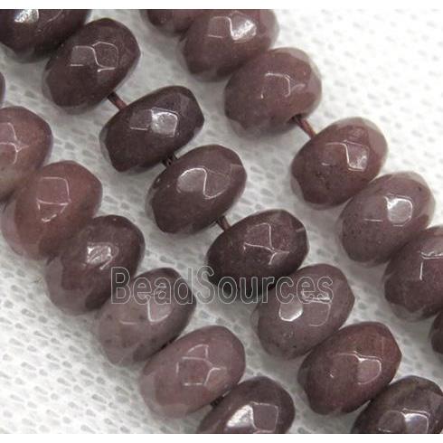 purple Aventurine bead, faceted rondelle