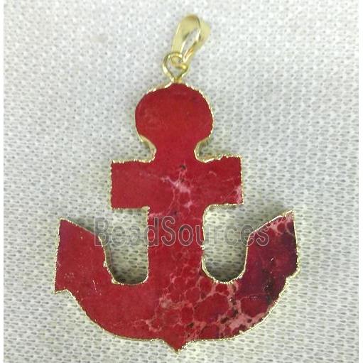 red Sea Sediment Jasper anchor pendant