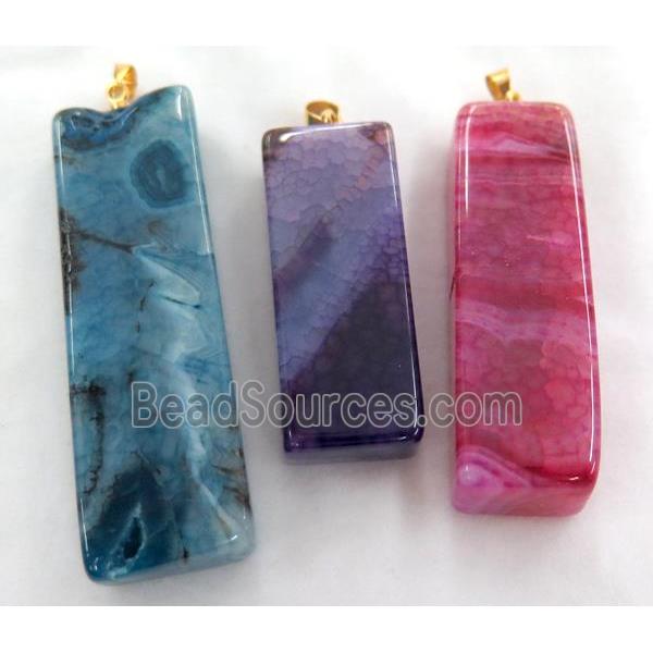 mix Agate tube pendant