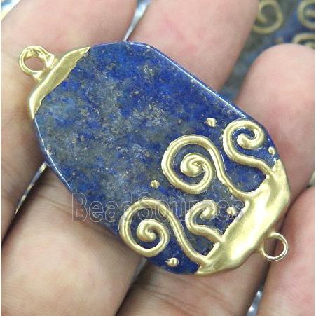 Lapis lazuli connector, freeform