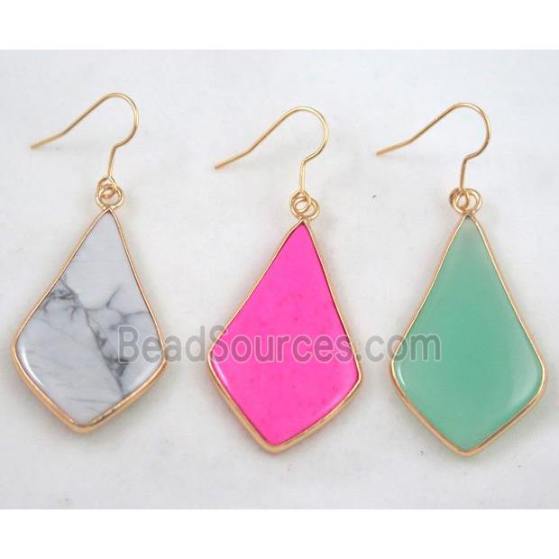 gemstone earring, colorfast