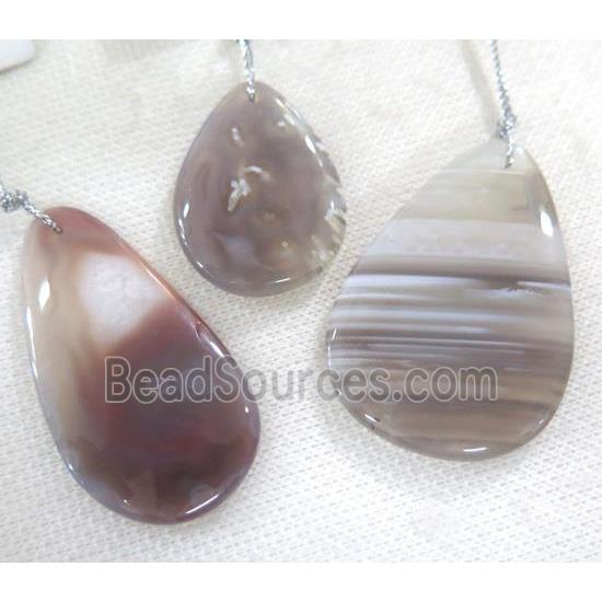 natural agate pendant, freeform