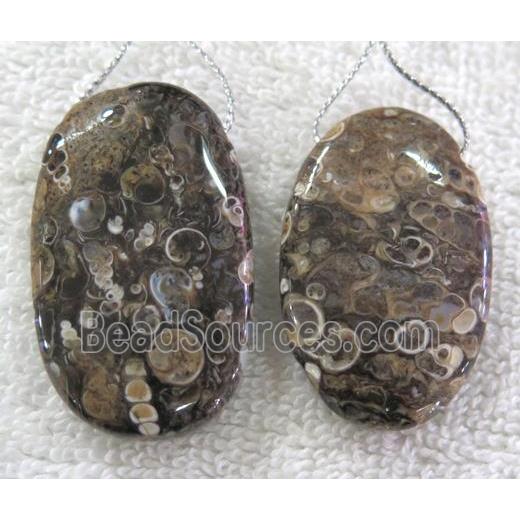 Ammonite Fossile pendant, freeform