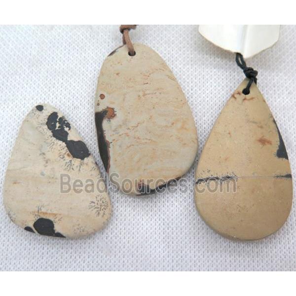 yellow chohua jasper pendant, freeform