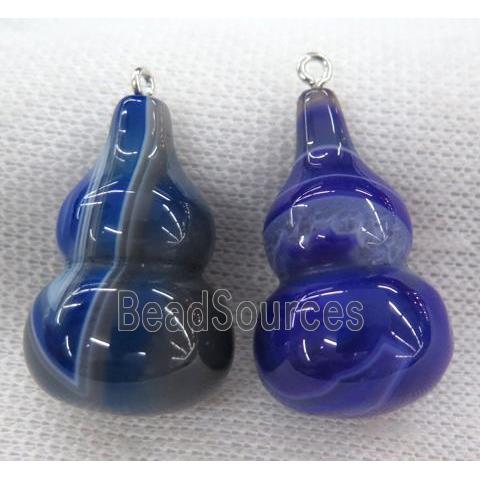 purple agate gourd pendant