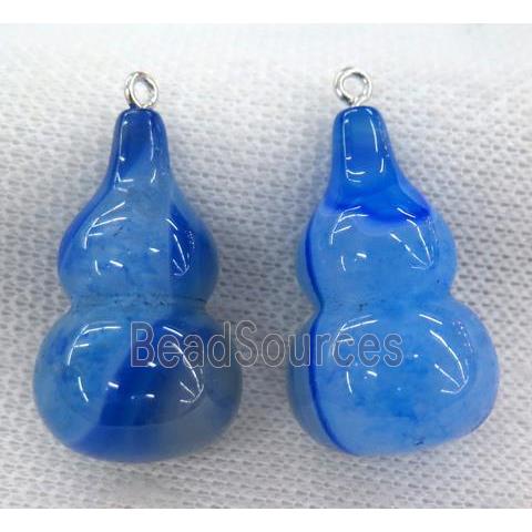 blue agate gourd pendant