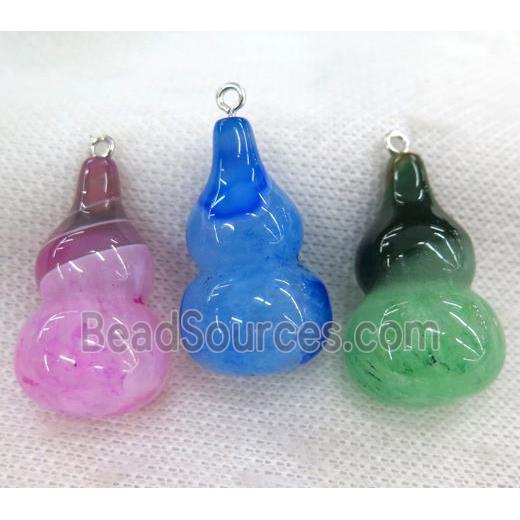 agate gourd pendant, mix color