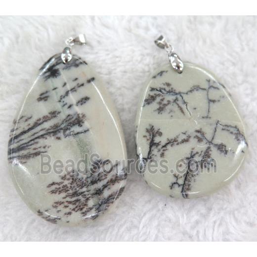 Chohua Jasper pendant, teardrop