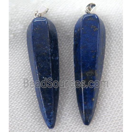 lapis lazuli pendulum pendant, blue