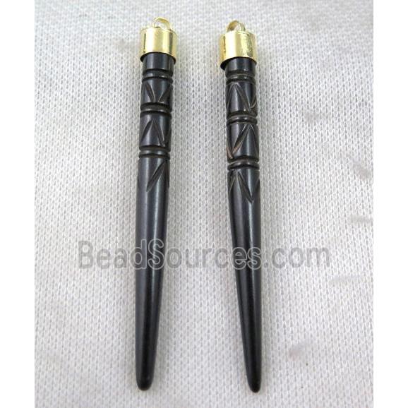 black bone pendant, spike