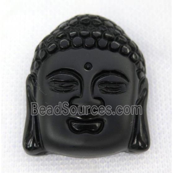 black Obsidian buddha pendant