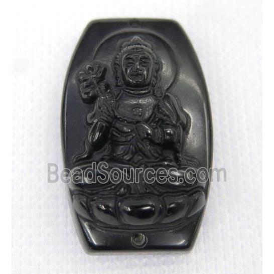 black Obsidian buddha connector