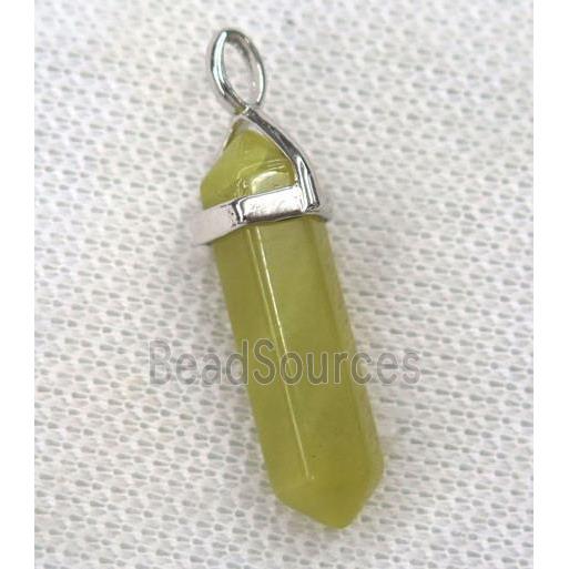 lemon Jade bullet pendant