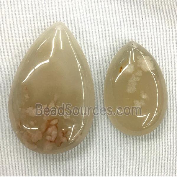 natural Cherry Agate stone pendant, teardrop