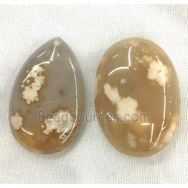 natural Cherry Agate stone pendant, mix shaped