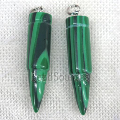 green Malachite bullet pendant