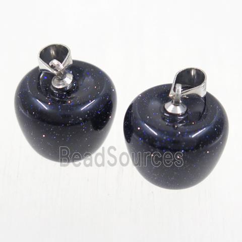 blue SandStone apple pendant