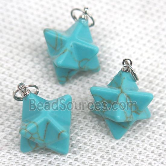 Turquoise pendant, star