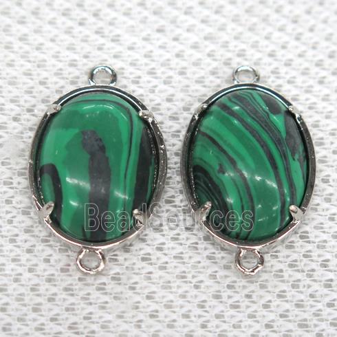 green Malachite connector, oval