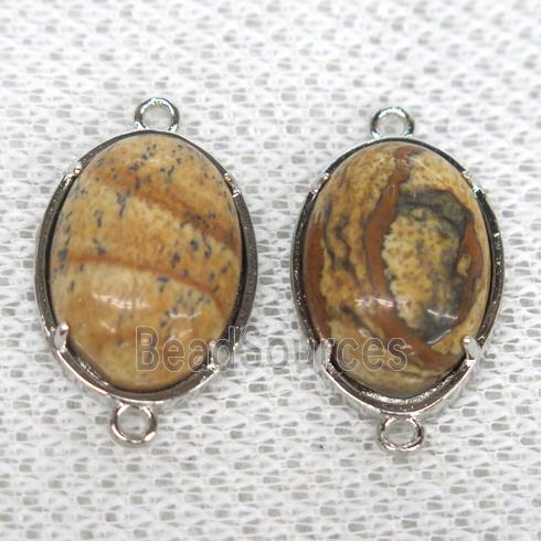 Picture Jasper connector, oval