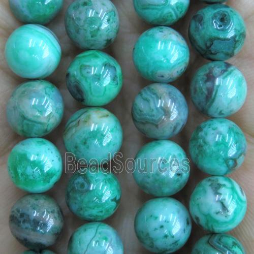 round green Crazy Agate Beads, dye