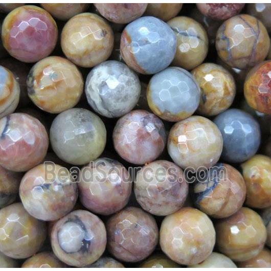 Venus Jasper beads, faceted round