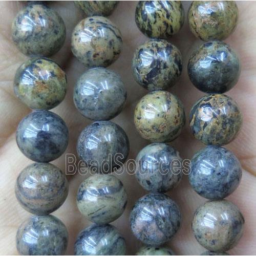 round Firework jasper beads