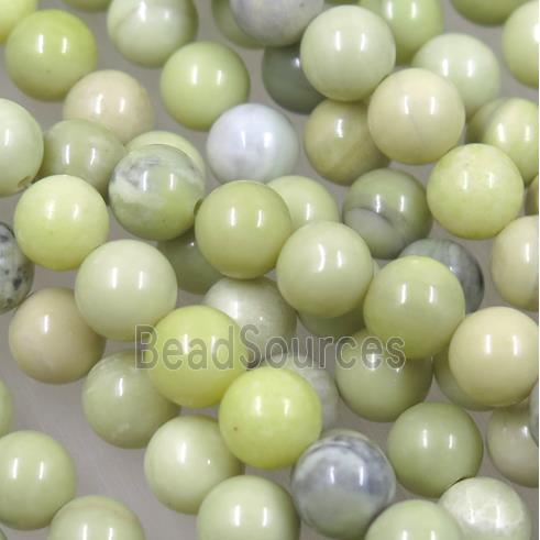 Australian Butter Jasper Beads Olive Smooth Round