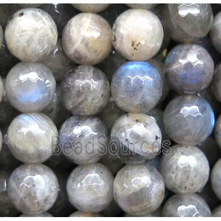 Labradorite beads, faceted round