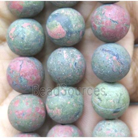 round matte Unakite Beads