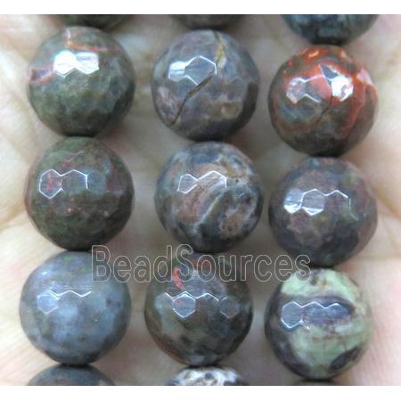 faceted round Ocean Jasper beads