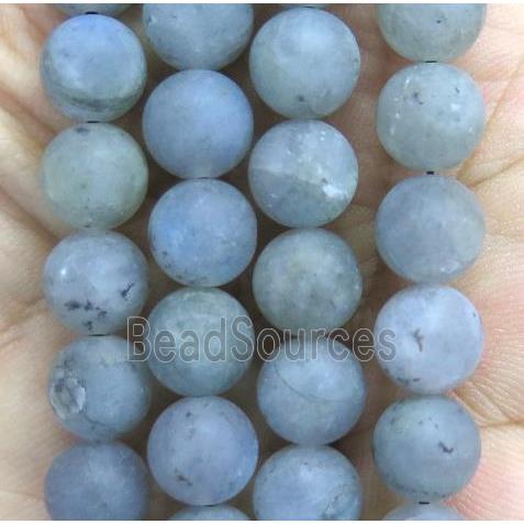 matte round Labradorite beads