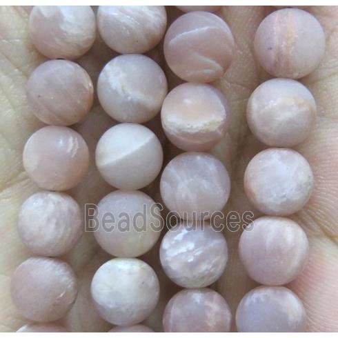 matte round Sunstone beads