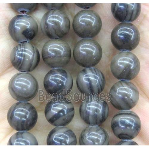 coffee Wood Lace Jasper Beads, round