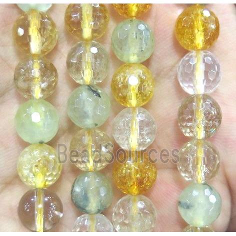 mixed gemstone beads, faceted round