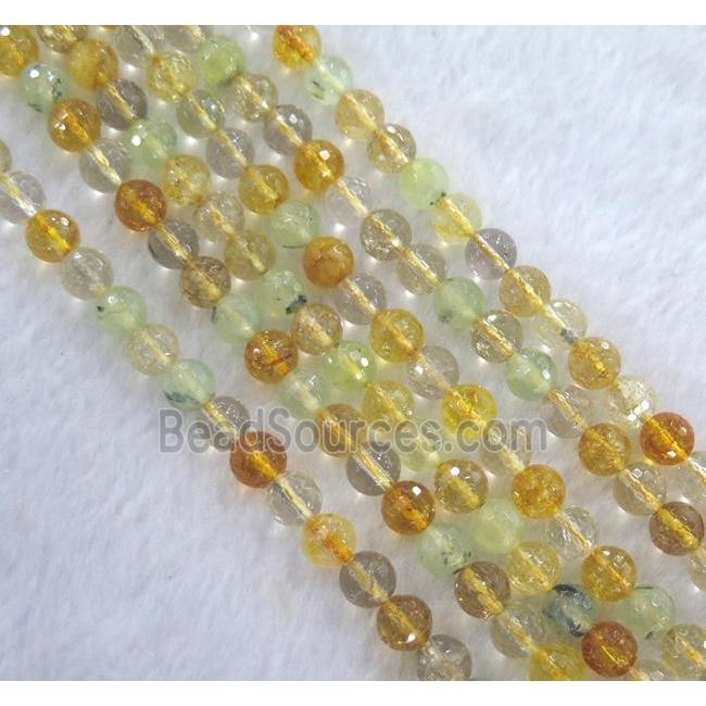 mixed gemstone beads, faceted round