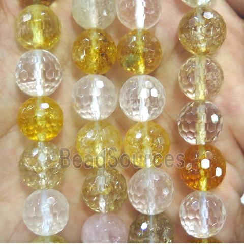 mixed gemstone beads, faceted round