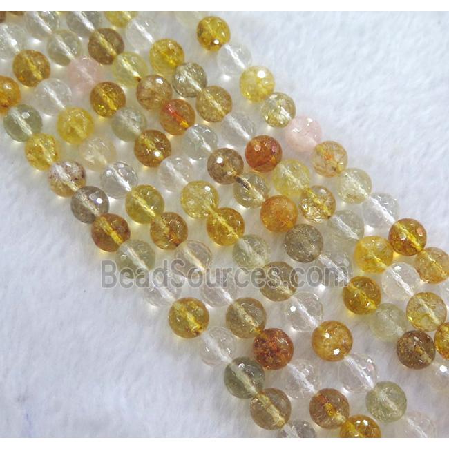 mixed gemstone beads, faceted round