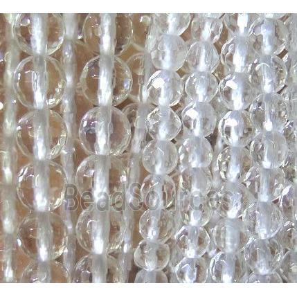 Clear Quartz beads, faceted round