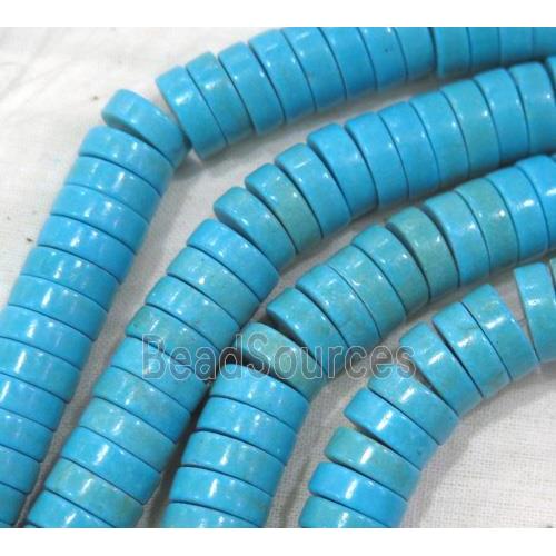 blue synthetic Turquoise heishi beads