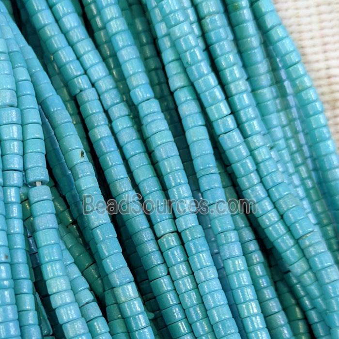 blue synthetic Turquoise heishi beads