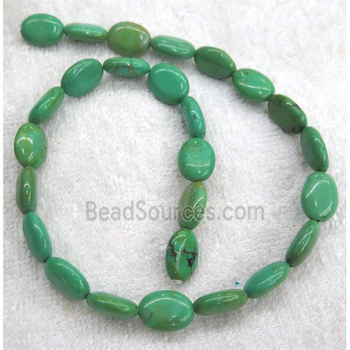 green turquoise oval beads