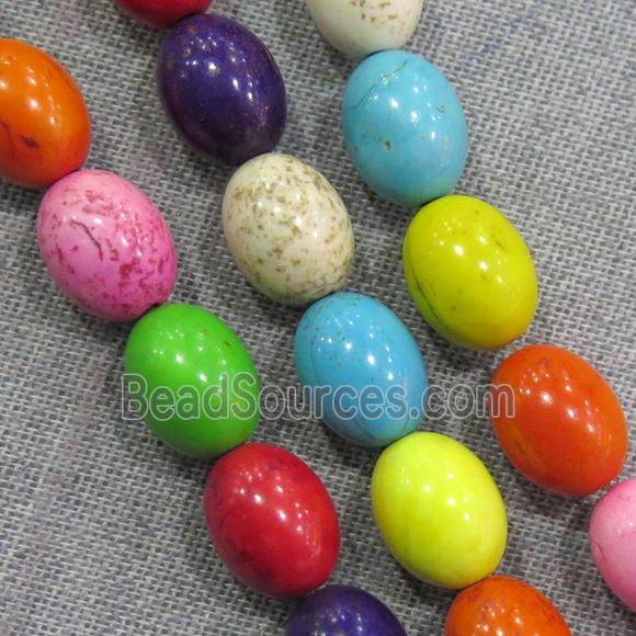 synthetic Turquoise rice beads, mix color