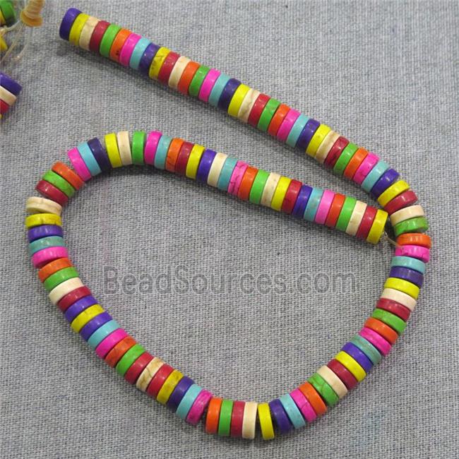 synthetic Turquoise heishi spacer beads, mix color