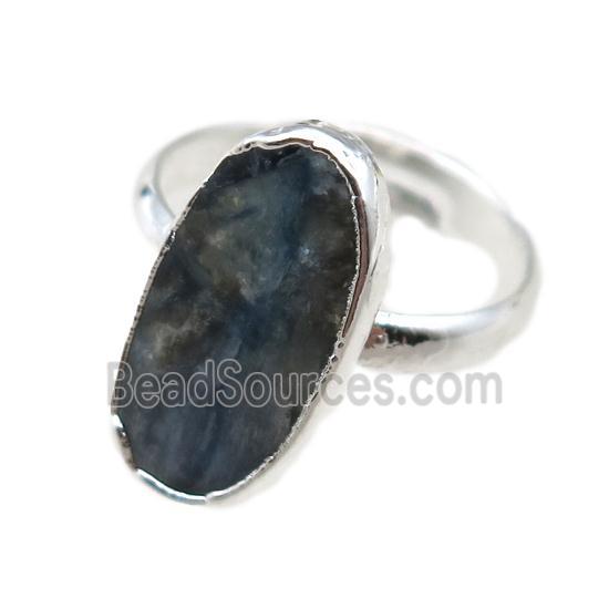 Kyanite Rings, silver plated