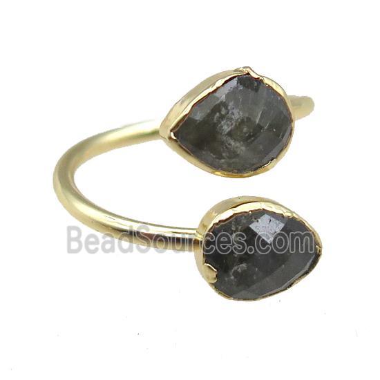 Labradorite Rings, gold plated