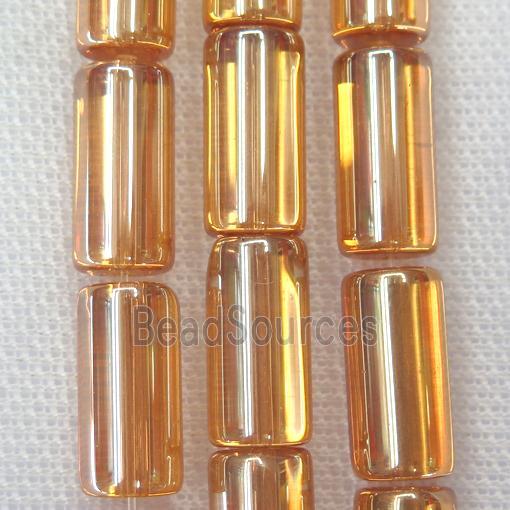 goldchampagne Crystal Glass tube beads