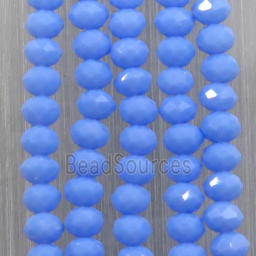 blue chinese crystal glass beads, faceted rondelle