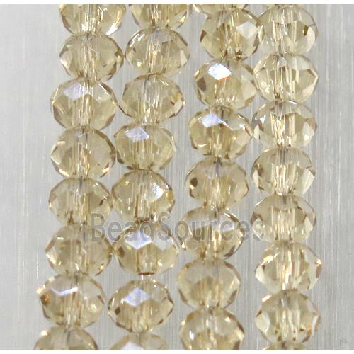 chinese crystal glass beads, faceted rondelle